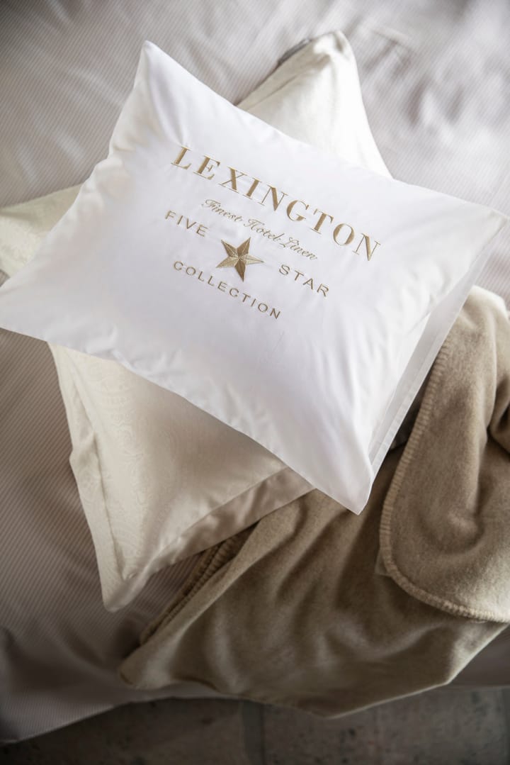 Hotel Embroidery Kissenbezug 50 x 60cm - weiß-hellbeige - Lexington