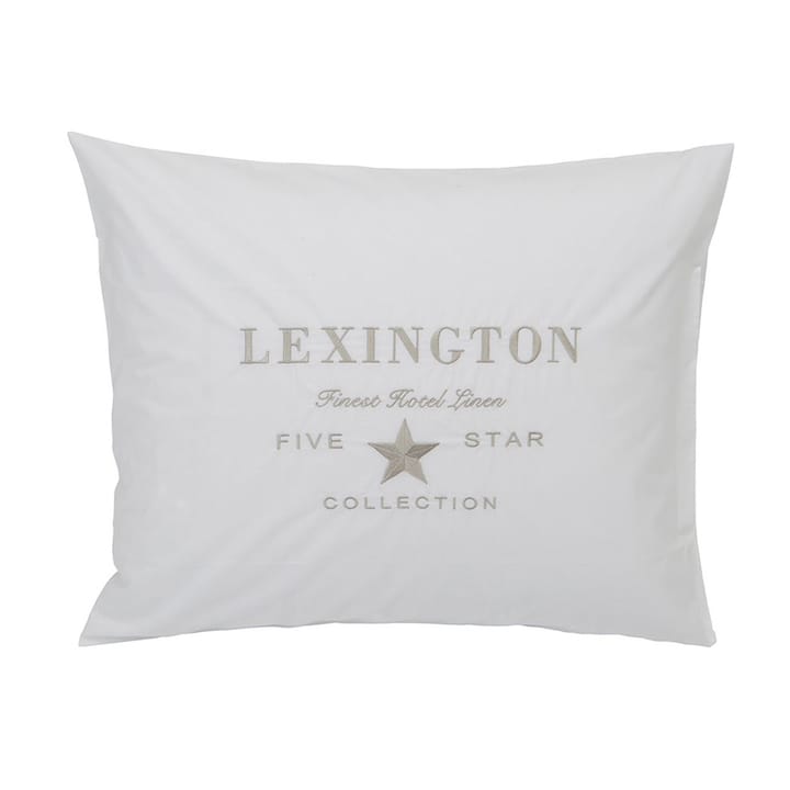 Hotel Embroidery Kissenbezug 50 x 60cm - Weiß-hellbeige - Lexington