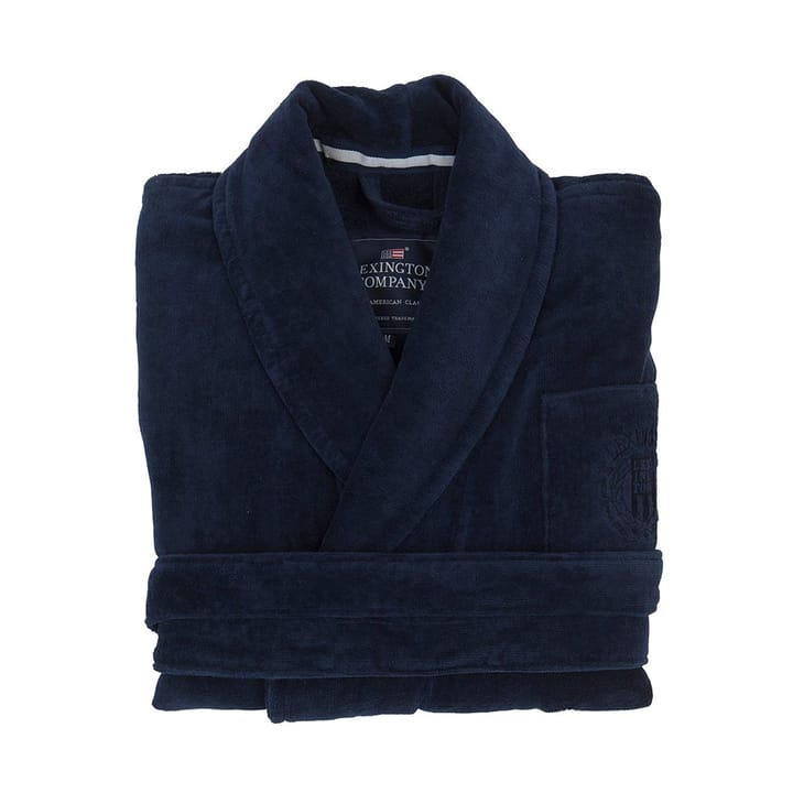 Hotel Velour Morgenmantel M - Dress Blue - Lexington