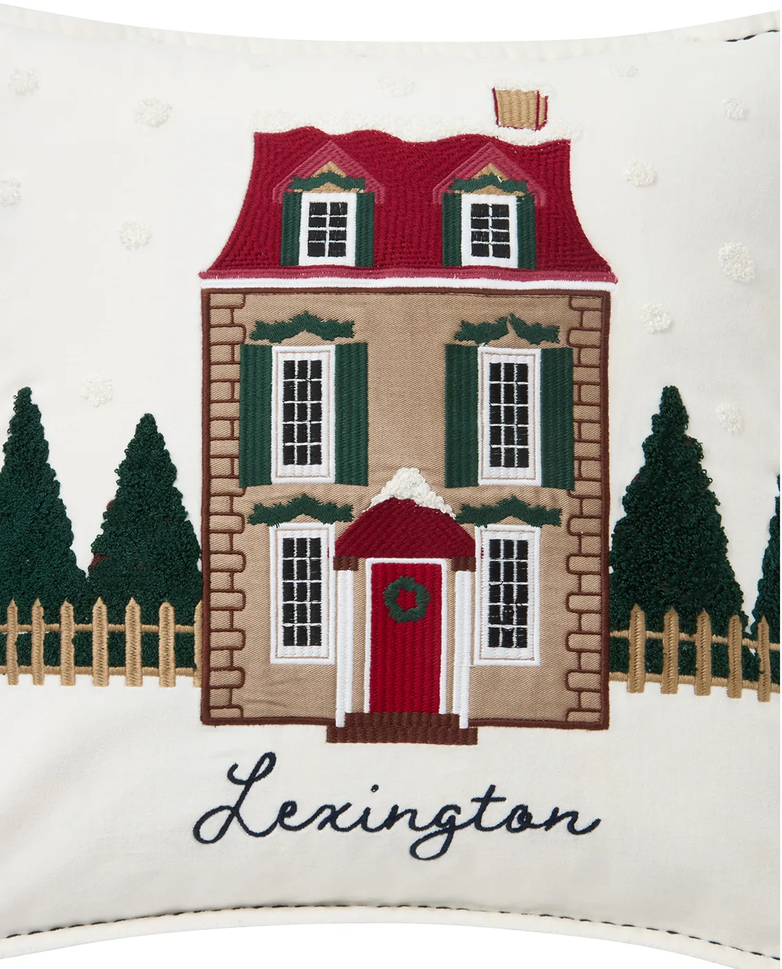 House biologischer Baumwolle-Samt Kissenbezug 50x50 cm, White-multi Lexington