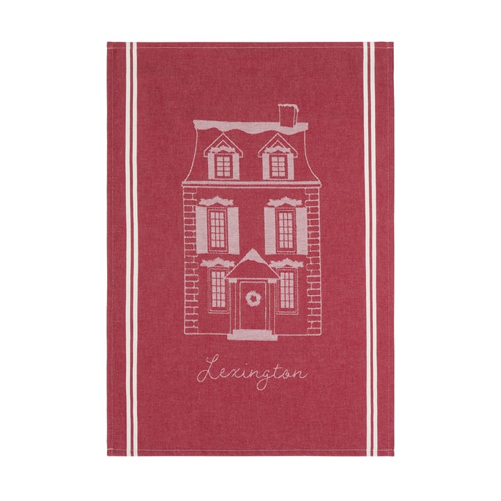 House biologisches Baumwolle Küchenhandtuch 50x70 cm - Red-white - Lexington