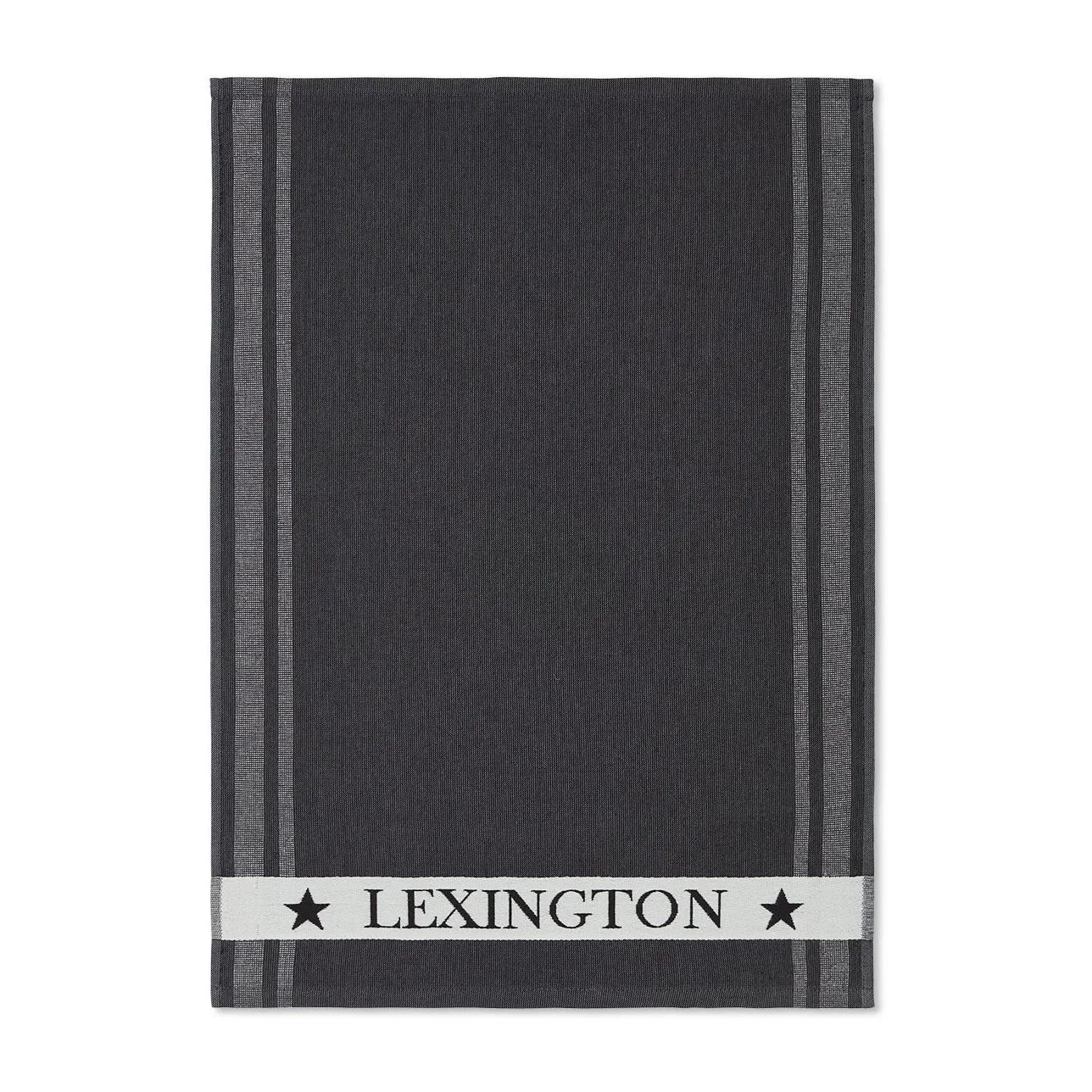 Icons Cotton Terry Geschirrtuch 50 x 70cm, Dark gray-white Lexington