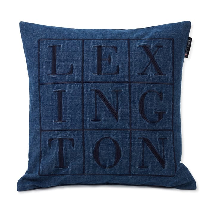 Icons Denim Logo Kissenbezug 50 x 50cm, Denim blue Lexington