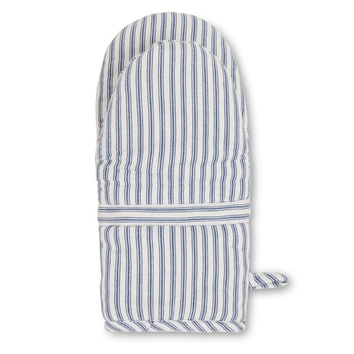 Icons Herringbone Striped Ofenhandschuh - Blue-white - Lexington