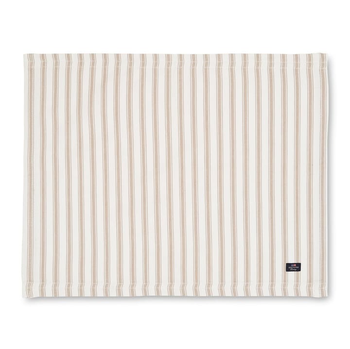 Icons Herringbone Striped Platzdecke 40 x 50cm - Beige-white - Lexington