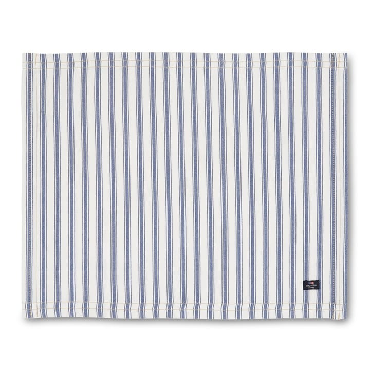 Icons Herringbone Striped Platzdecke 40 x 50cm - Blue-white - Lexington