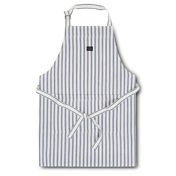 Icons Herringbone Striped Schürze - Blue-white - Lexington