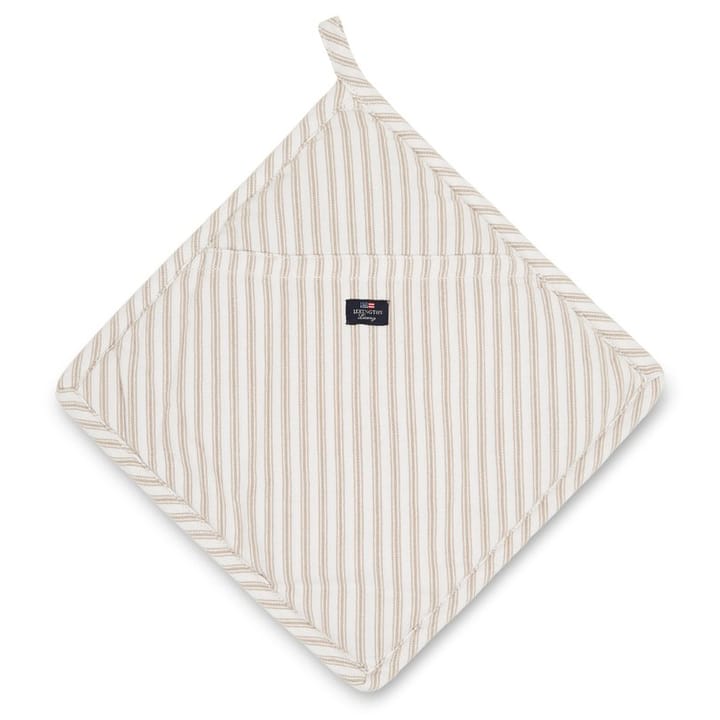 Icons Herringbone Striped Topflappen - Beige-white - Lexington