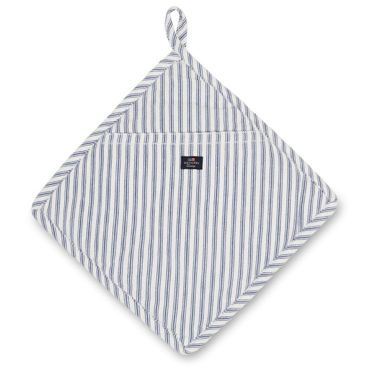 Icons Herringbone Striped Topflappen - Blue-white - Lexington