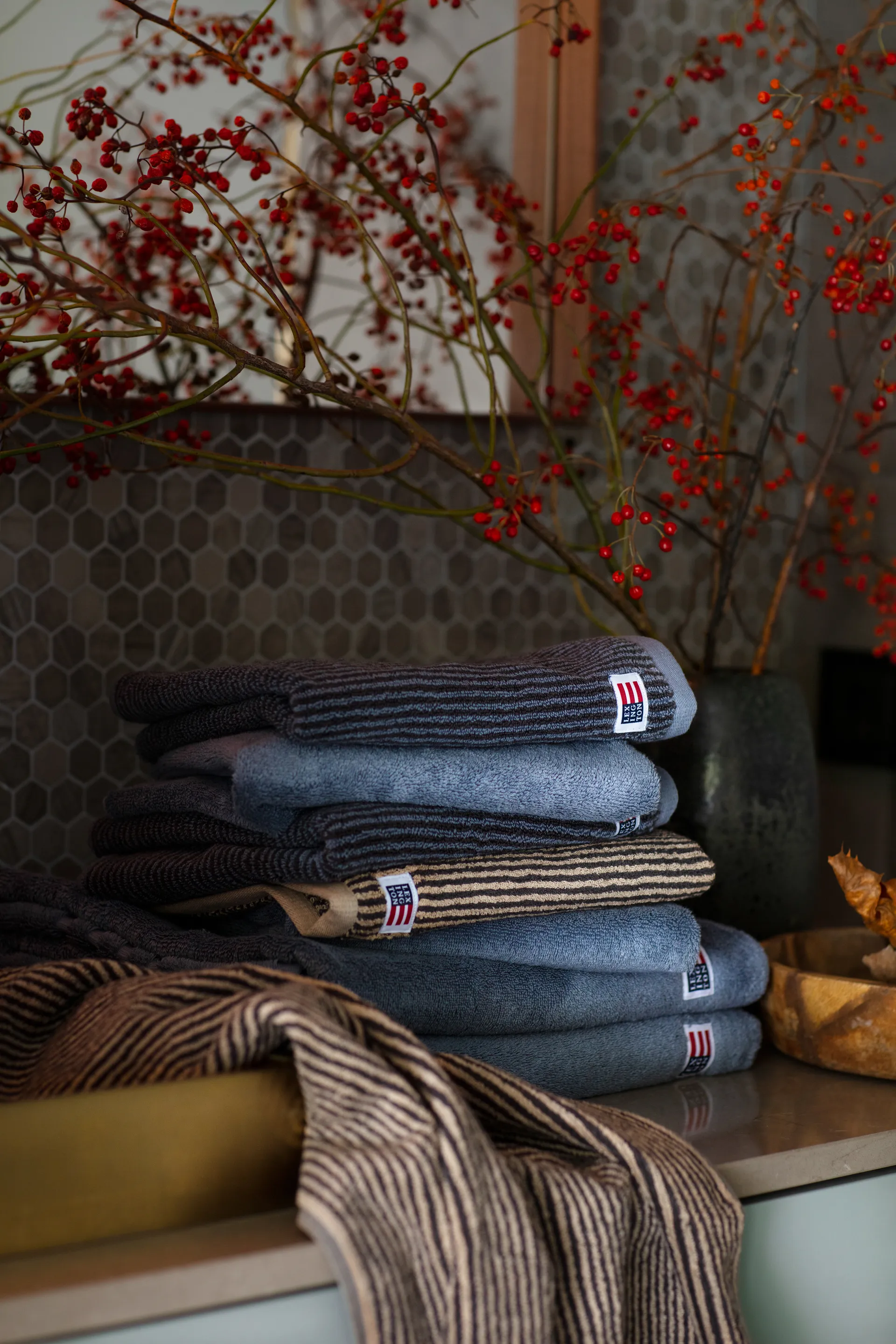 Icons Original Badetuch 70 x 130cm, Steel Blue Lexington