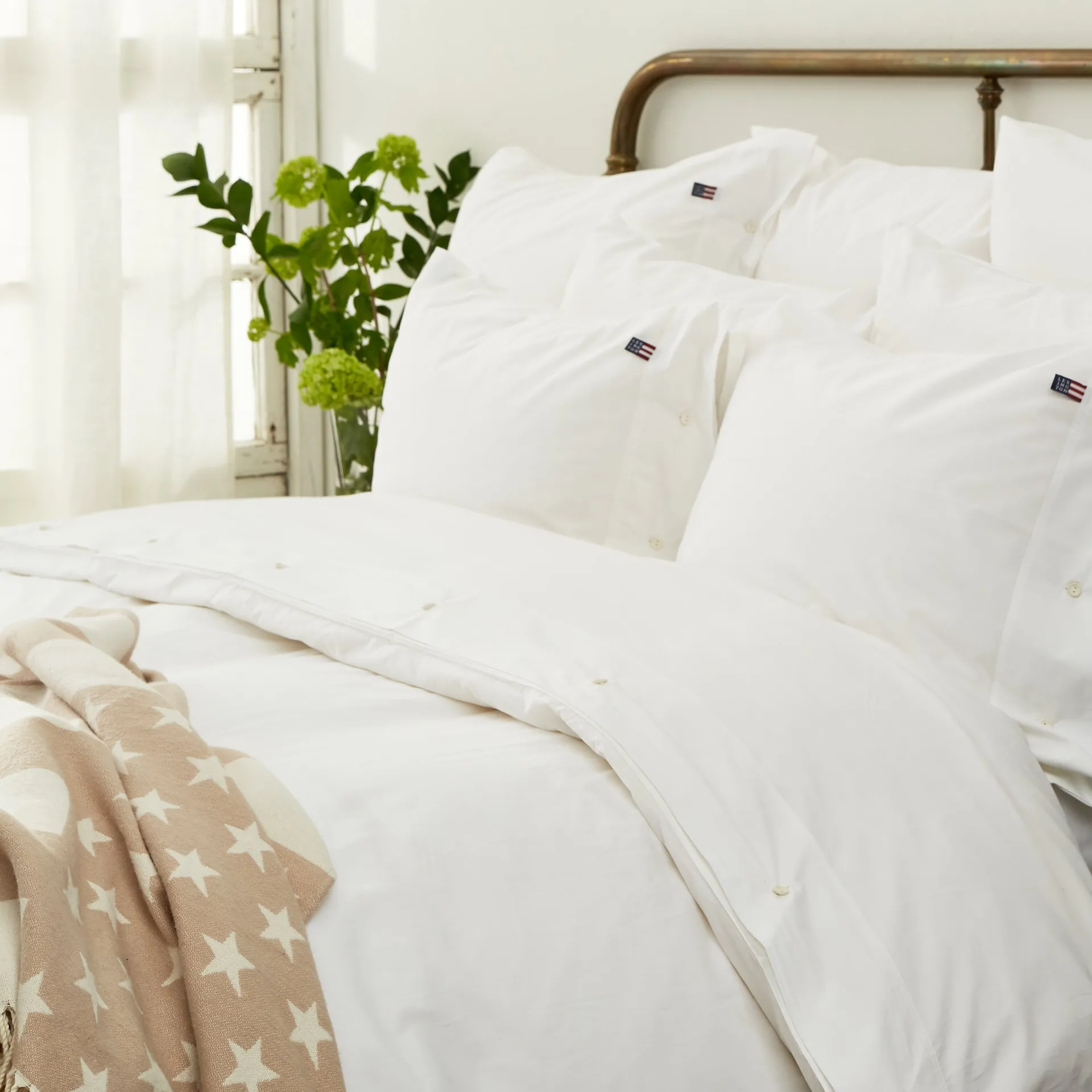 Icons Poplin Deckenbezug 220 x 220cm, White Lexington