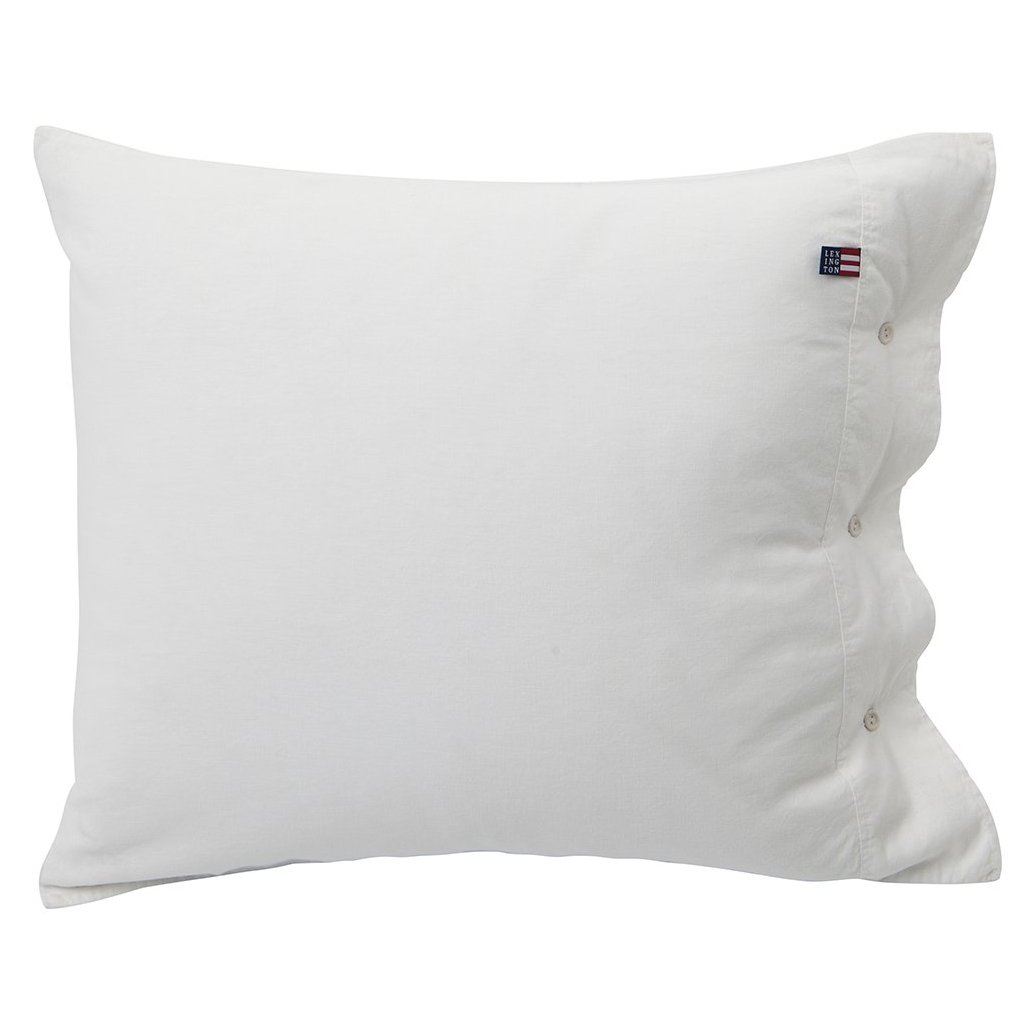 Lexington Icons Poplin Kissenbezug 65 x 65cm White | Skandinavisches Design | Kissenbezüge | Weiß