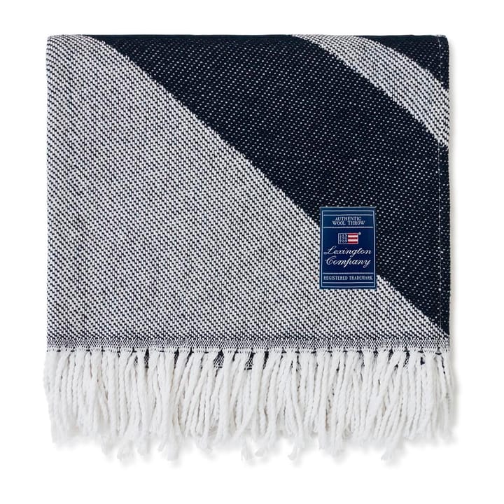 Icons Recycled Logo Wolldecke 130 x 170cm - Blue-white - Lexington