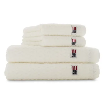 Icons Structured Handtuch 50 x 70cm - White - Lexington