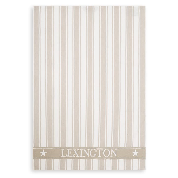 Icons Waffle Striped Geschirrtuch 50 x 70cm - Beige-white - Lexington