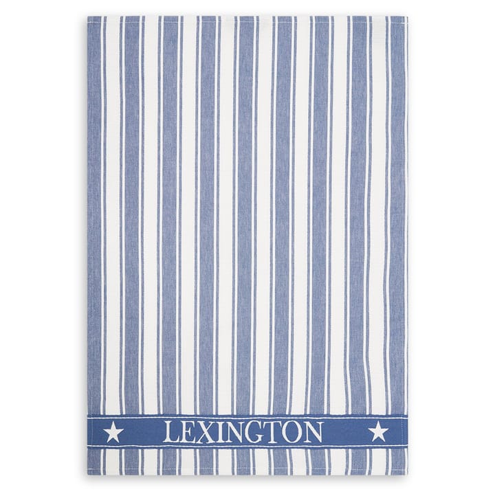 Icons Waffle Striped Geschirrtuch 50 x 70cm - Blue-white - Lexington