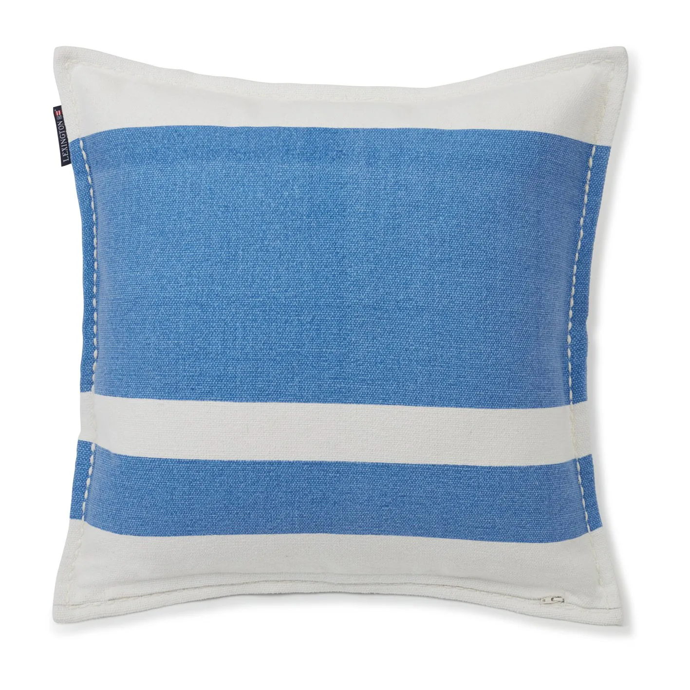 Irregula Striped Cotton Kissenbezug 50 x 50cm, Blue-White Lexington