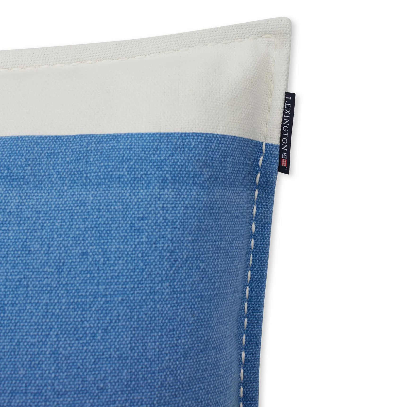 Irregula Striped Cotton Kissenbezug 50 x 50cm, Blue-White Lexington