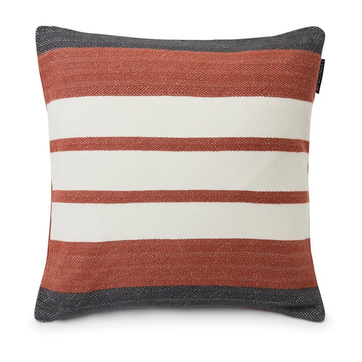 Irregular Striped Cotton Kissenbezug 50 x 50cm, Copper-gray Lexington