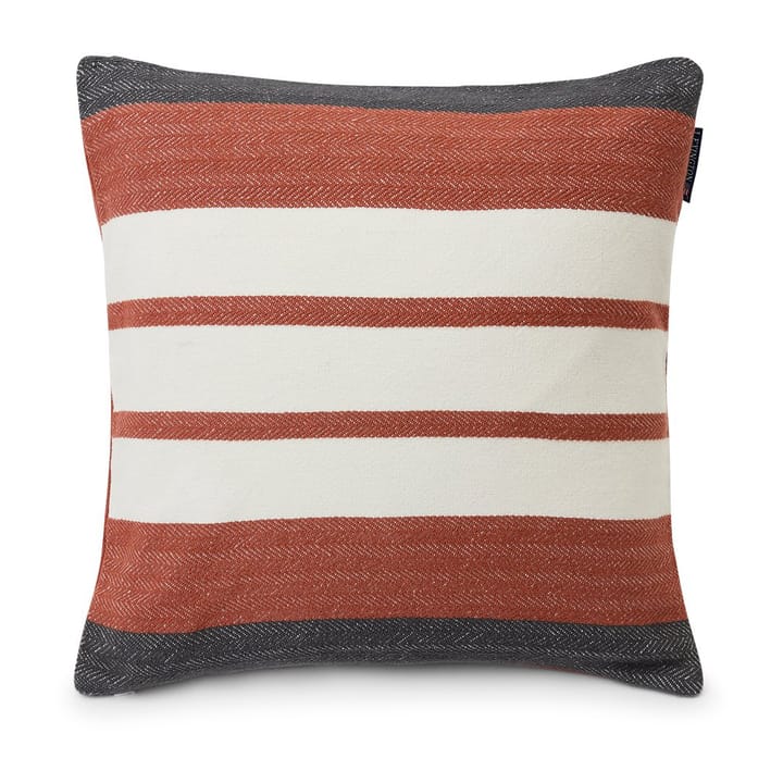 Irregular Striped Cotton Kissenbezug 50 x 50cm - Copper-gray - Lexington