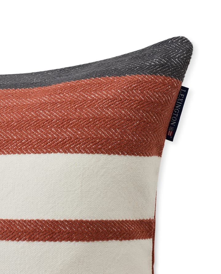 Irregular Striped Cotton Kissenbezug 50 x 50cm, Copper-gray Lexington