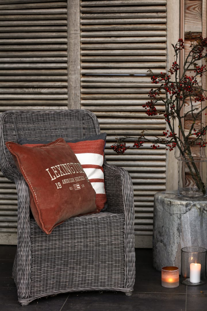 Irregular Striped Cotton Kissenbezug 50 x 50cm, Copper-gray Lexington