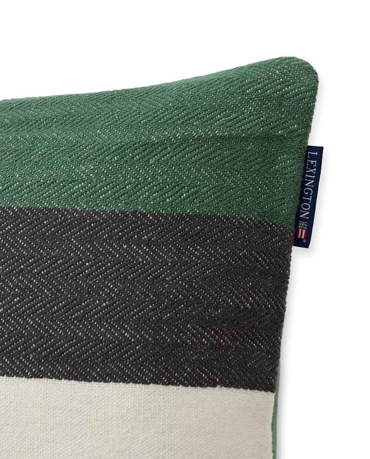 Irregular Striped Cotton Kissenbezug 50 x 50cm, Green-gray Lexington