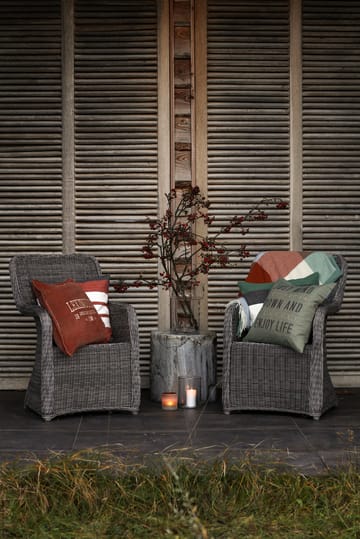 Irregular Striped Cotton Kissenbezug 50 x 50cm - Green-gray - Lexington