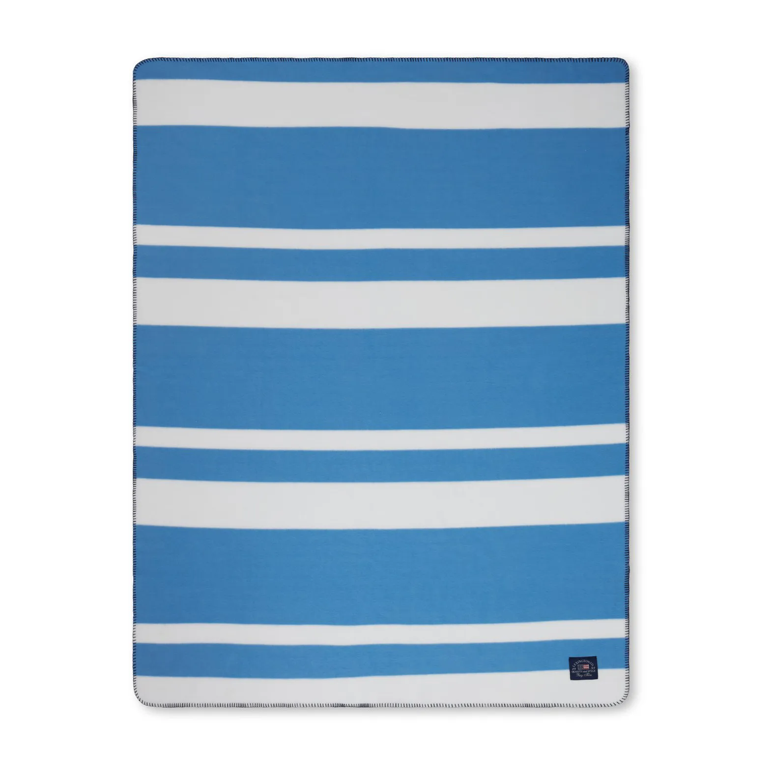 Irregular Striped Fleecedecke 130 x 170cm, Blue-White Lexington