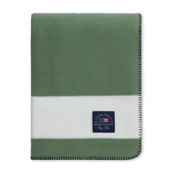 Irregular Striped Fleecedecke 130 x 170cm - Green-White - Lexington