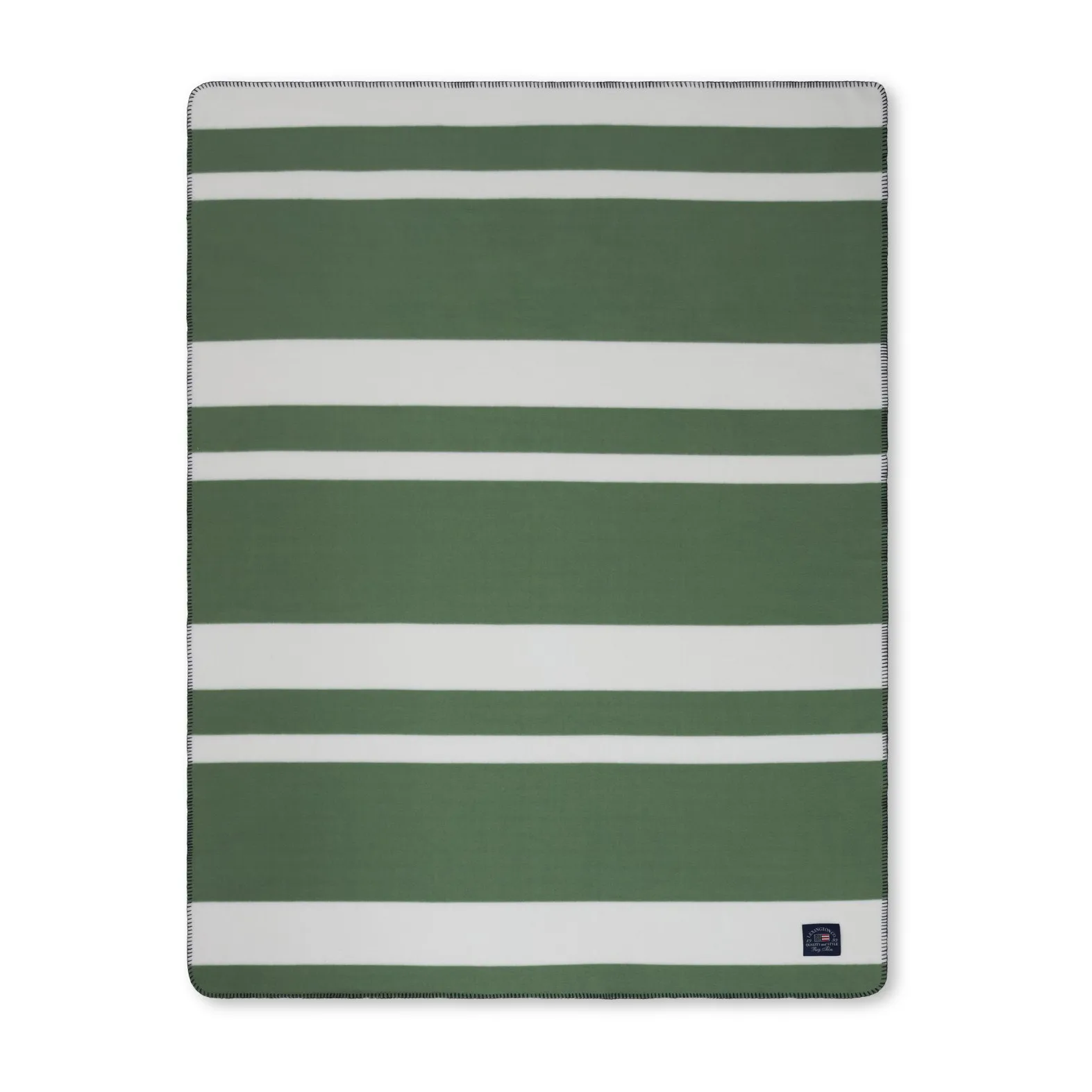 Irregular Striped Fleecedecke 130 x 170cm, Green-White Lexington