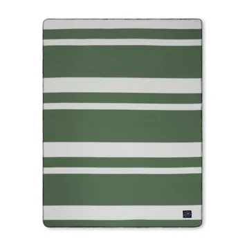 Irregular Striped Fleecedecke 130 x 170cm - Green-White - Lexington