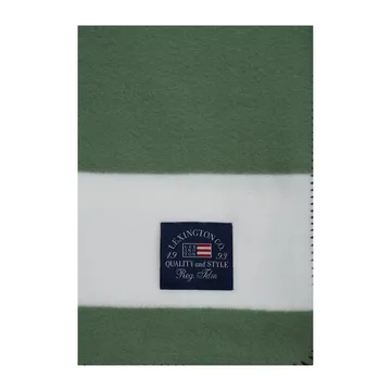 Irregular Striped Fleecedecke 130 x 170cm - Green-White - Lexington