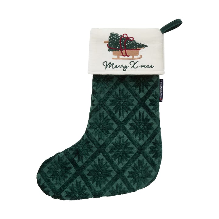 Jacquard biologischer Baumwolle/Viscose Weihnachtsstrumpf, Green Lexington