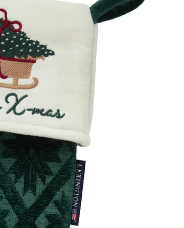 Jacquard biologischer Baumwolle/Viscose Weihnachtsstrumpf - Green - Lexington