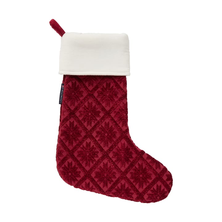 Jacquard biologischer Baumwolle/Viscose Weihnachtsstrumpf, Red Lexington