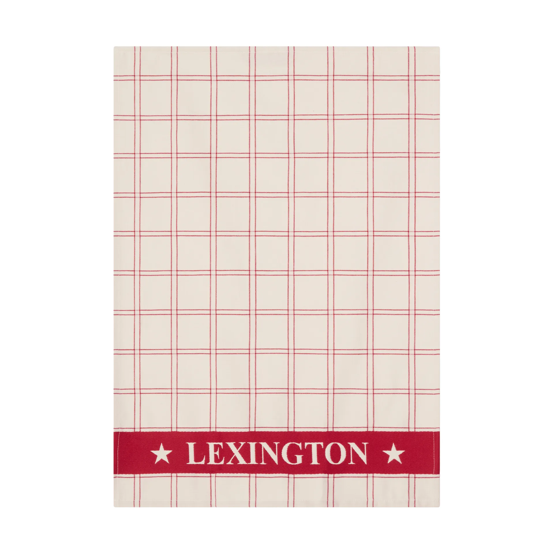 Jacquardgewebtes Baumwolle-Küchentuch 2er-Pack, Rot-Weiß, 50x70 cm Lexington