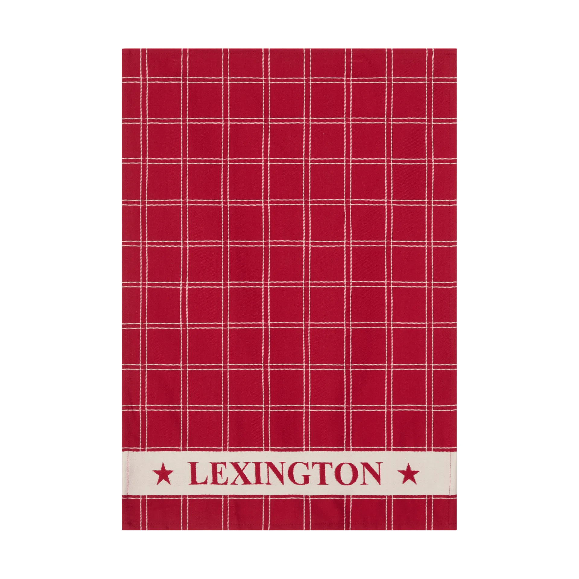 Jacquardgewebtes Baumwolle-Küchentuch 2er-Pack, Rot-Weiß, 50x70 cm Lexington