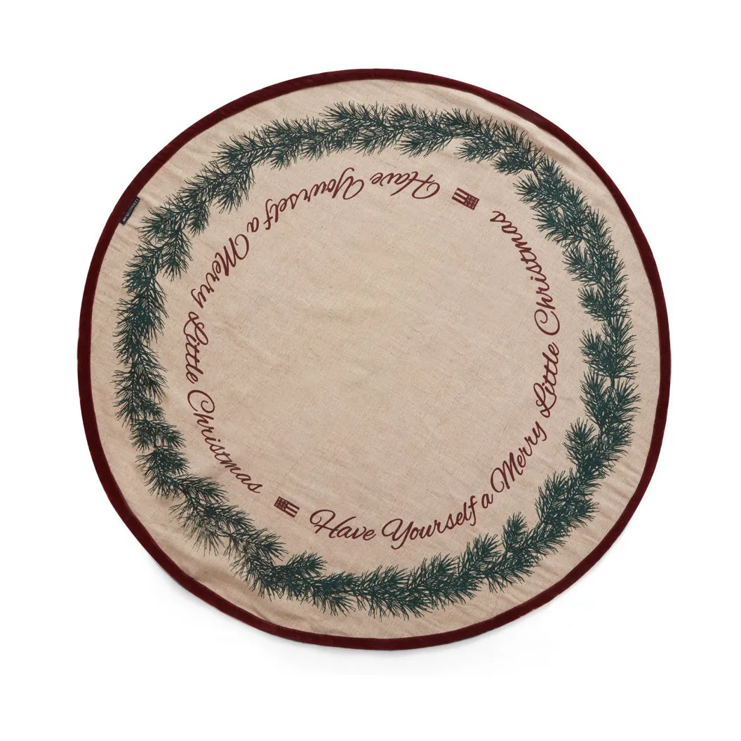 Jute Cotton Christmas Tree Weihnachtsbaum-Teppich Ø 110 cm, Natural Lexington