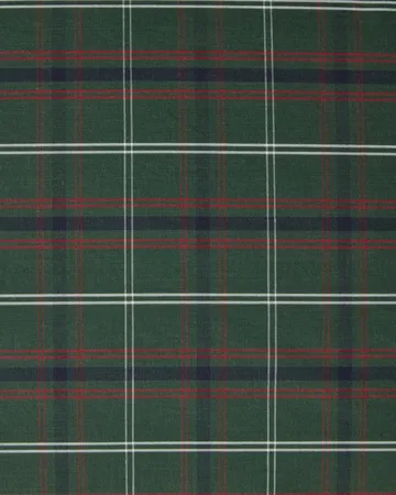 Kariertes Baumwoll-Perkal-Kissenbezug - Grün-Navy, 50x90 cm - Lexington