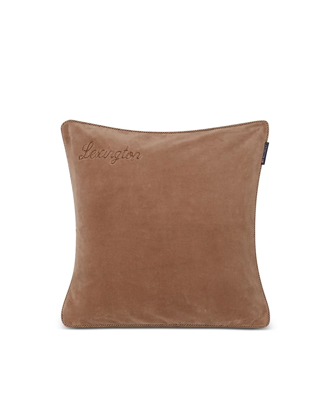 Kissenbezug aus ökologischem Samt 50x50 cm, Beige Lexington