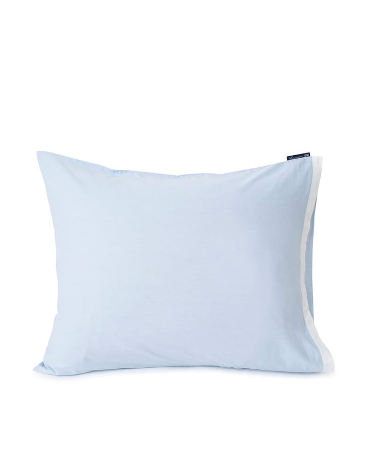 Kissenbezug Contrast Baumwolle Chambray 65x65 cm, Blau-weiß Lexington