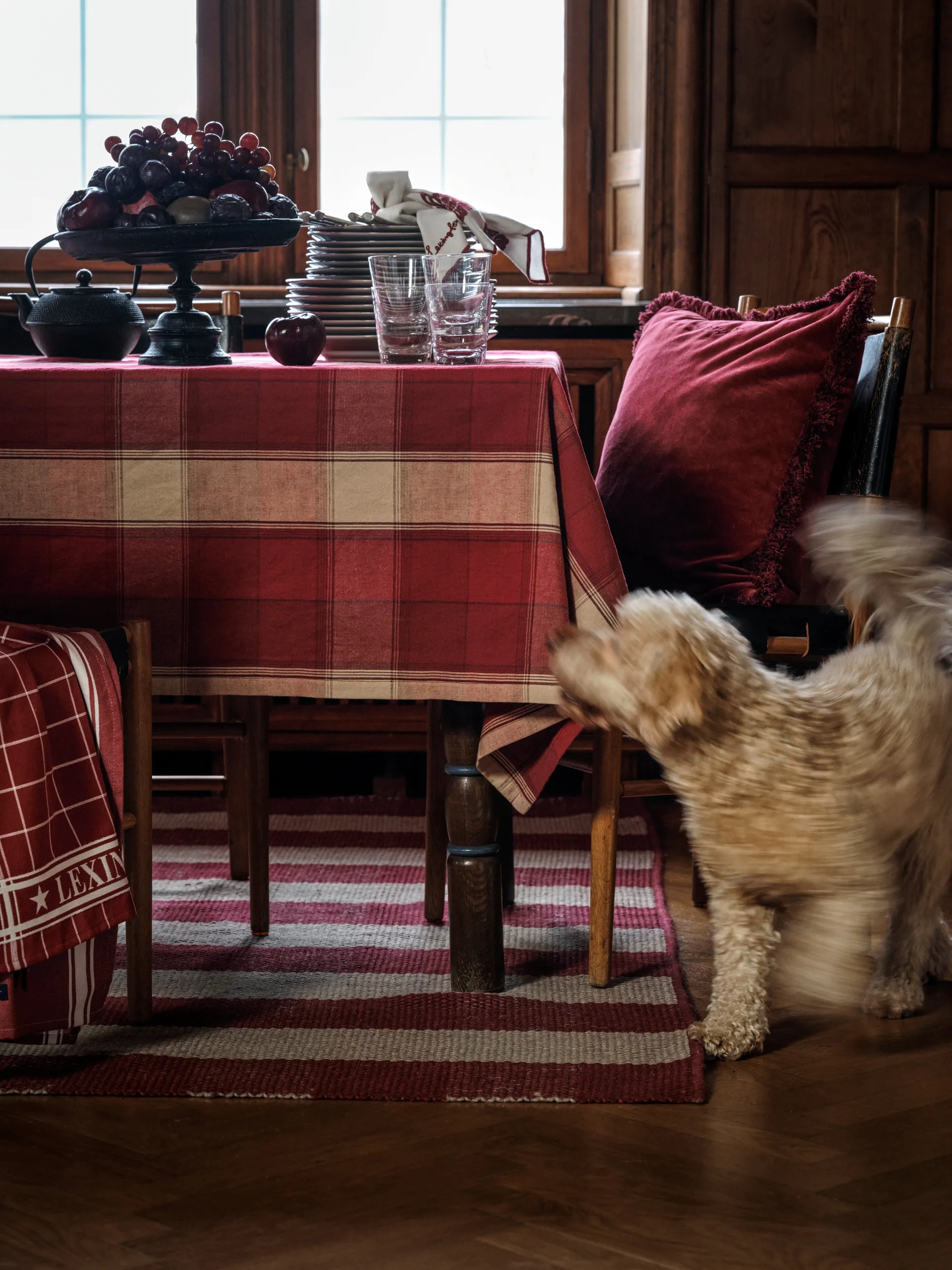 Lexington Checked Küchentuch 50x70 cm, Rot-weiß Lexington