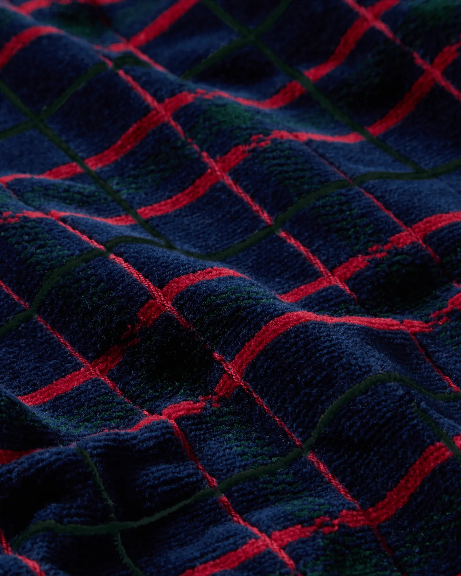 Lexington karierte Handtücher, 4-teilig, Navy-green, 2 Stk. 50x70 cm, 2 Stk. 70x30 cm Lexington
