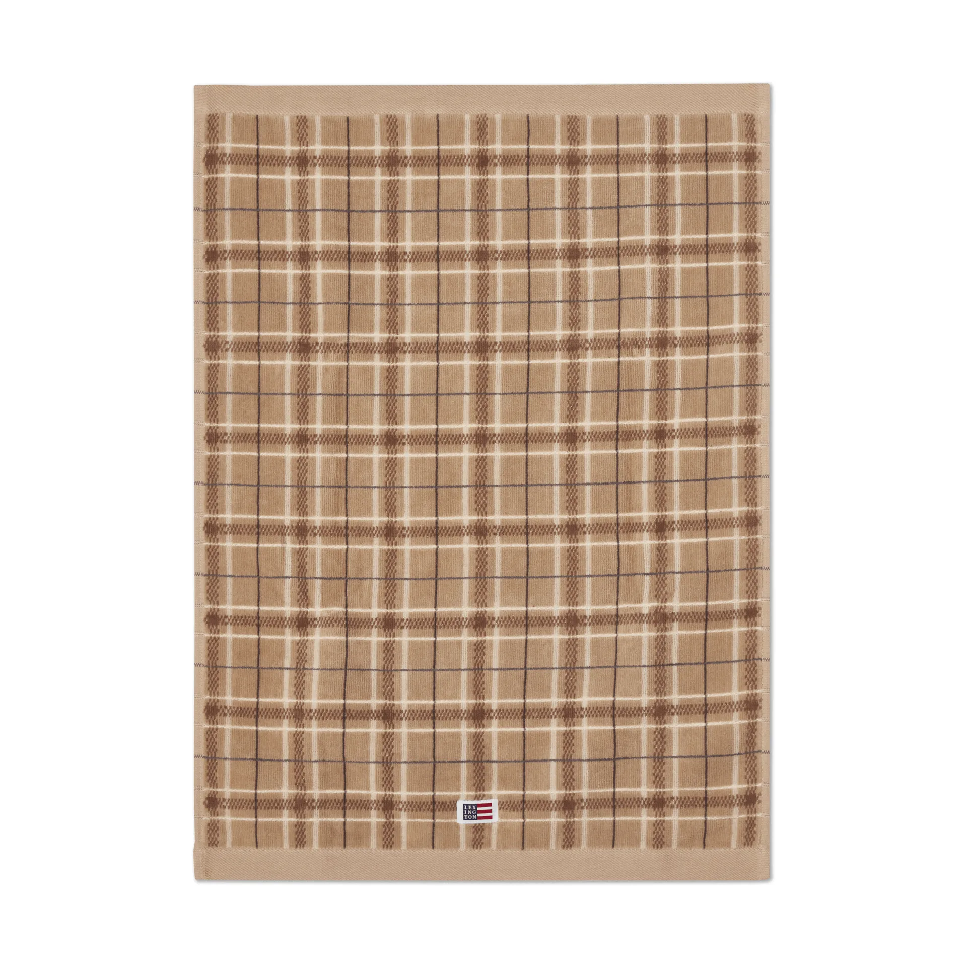 Lexington kariertes Handtuch 2er-Pack, Beige-Grau Lexington
