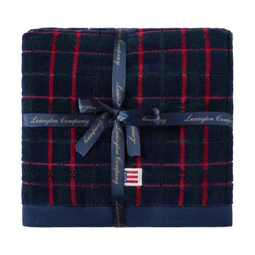 Lexington kariertes Handtuch 2er-Pack - Navy-grün, 50x70 cm - Lexington