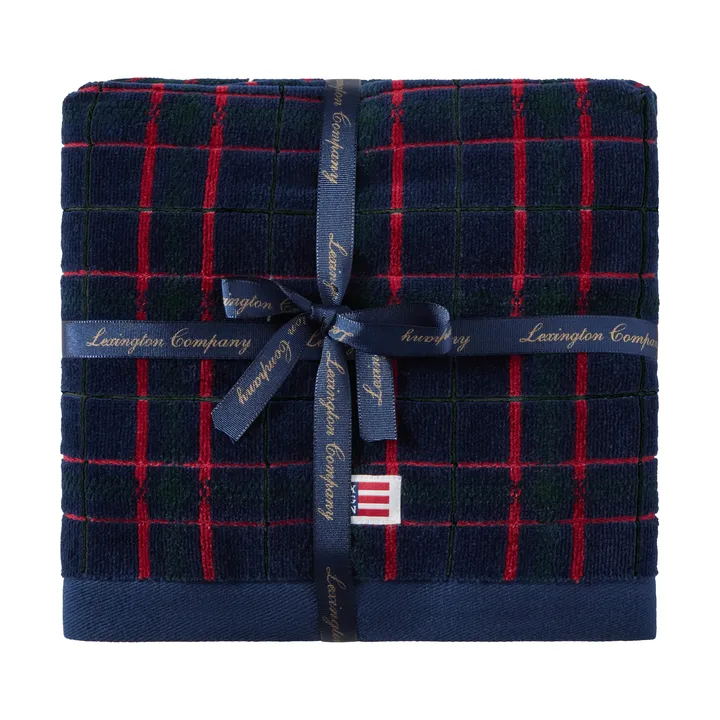Lexington kariertes Handtuch 2er-Pack - Navy-grün, 50x70 cm - Lexington