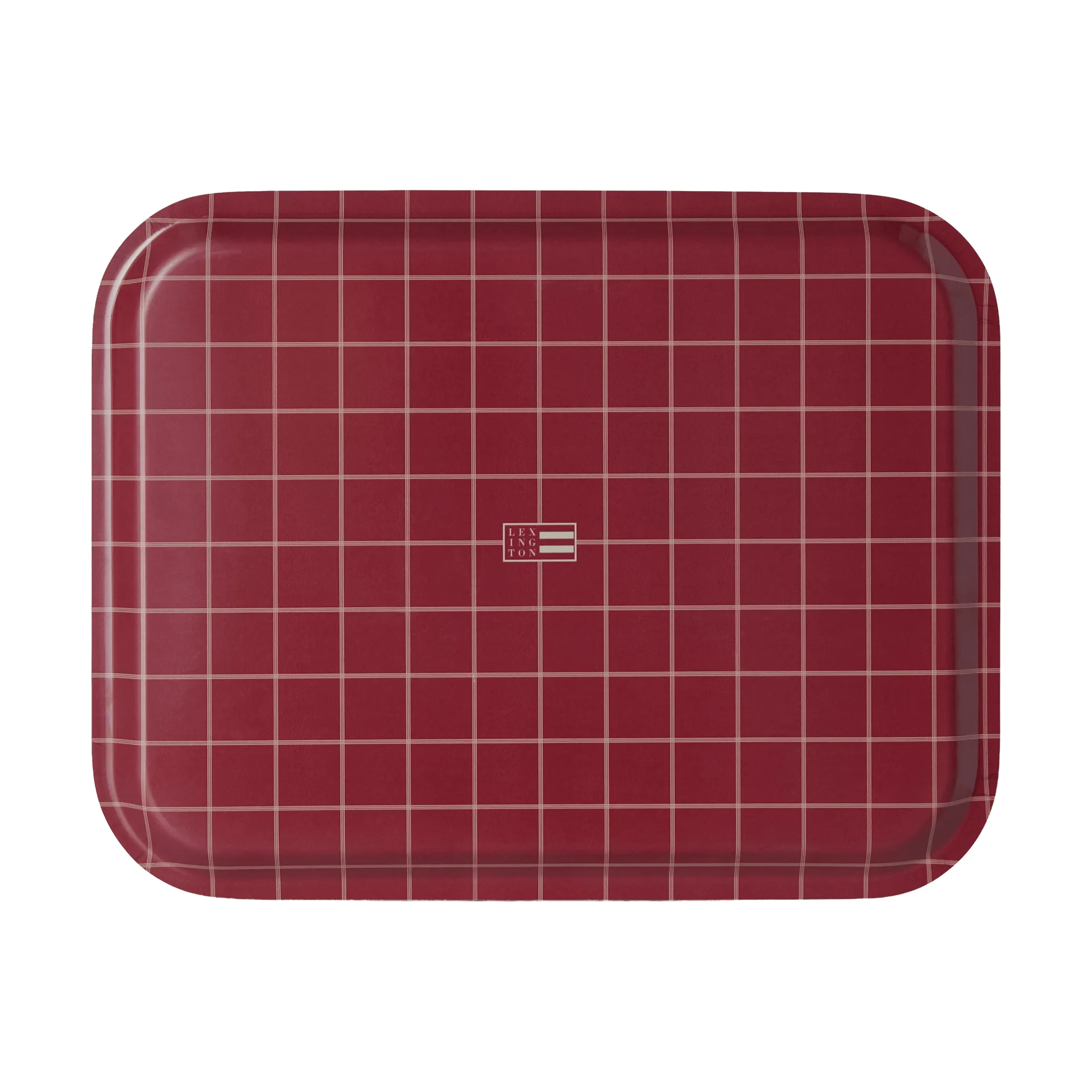 Lexington laminiertes Serviertablett, Rot-hellbeige, 36x28 cm Lexington