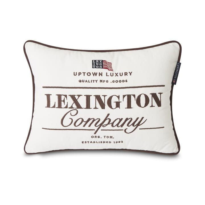 Lexington Logo Twill Kissenbezug 30 x 40cm - Weiß - Lexington