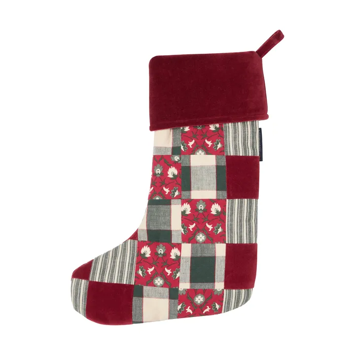 Lexington Patchwork-Weihnachtsstrumpf - Rot-Multi, 45 cm - Lexington
